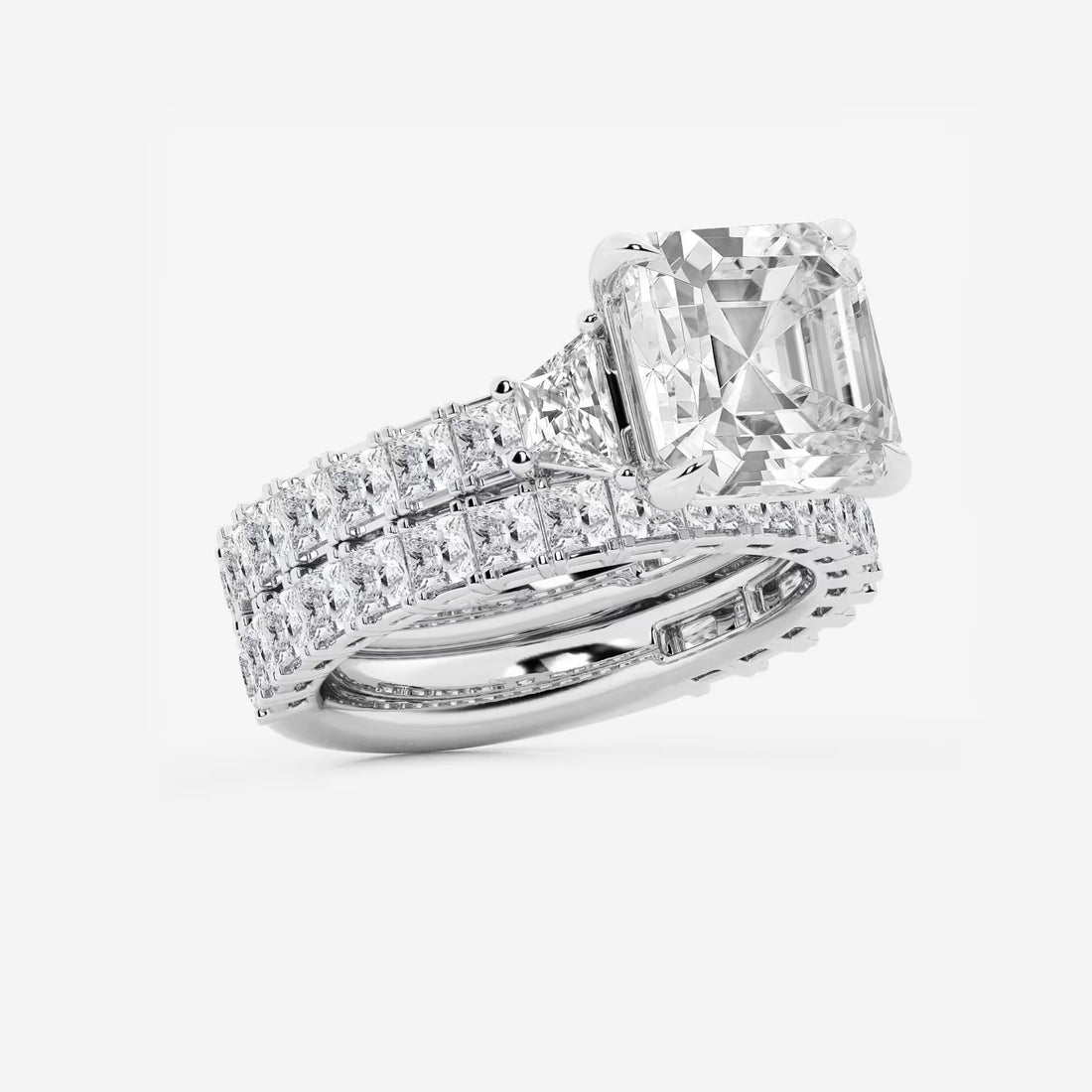 Imperial Harmony Asscher Diamond Bridal Set
