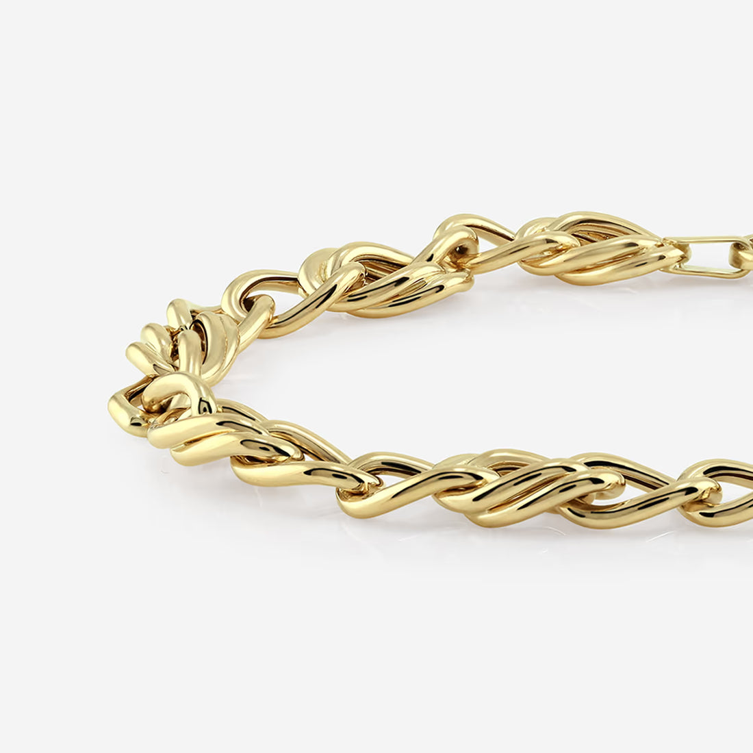 Aurora Classic Solid Gold Wheat Link Bracelet