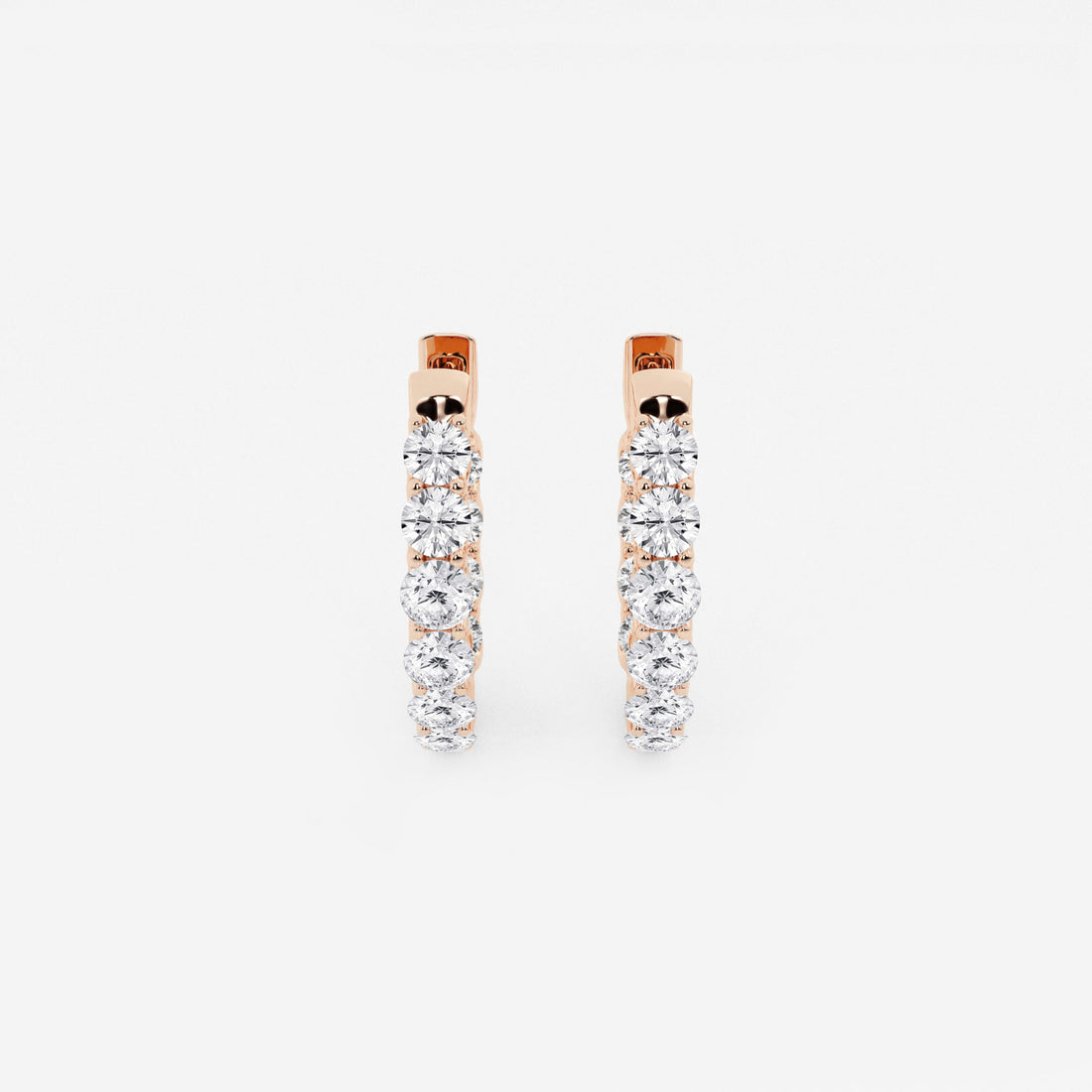 Roselle Diamond Inside-Out Oval Hoop Earrings