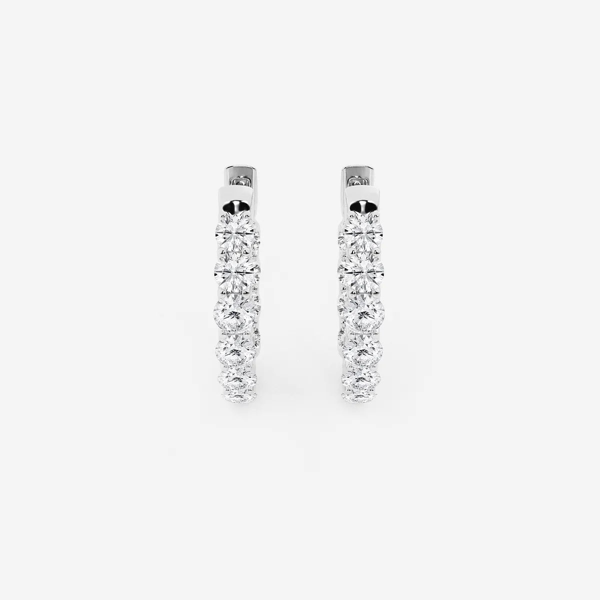 Roselle Diamond Inside-Out Oval Hoop Earrings