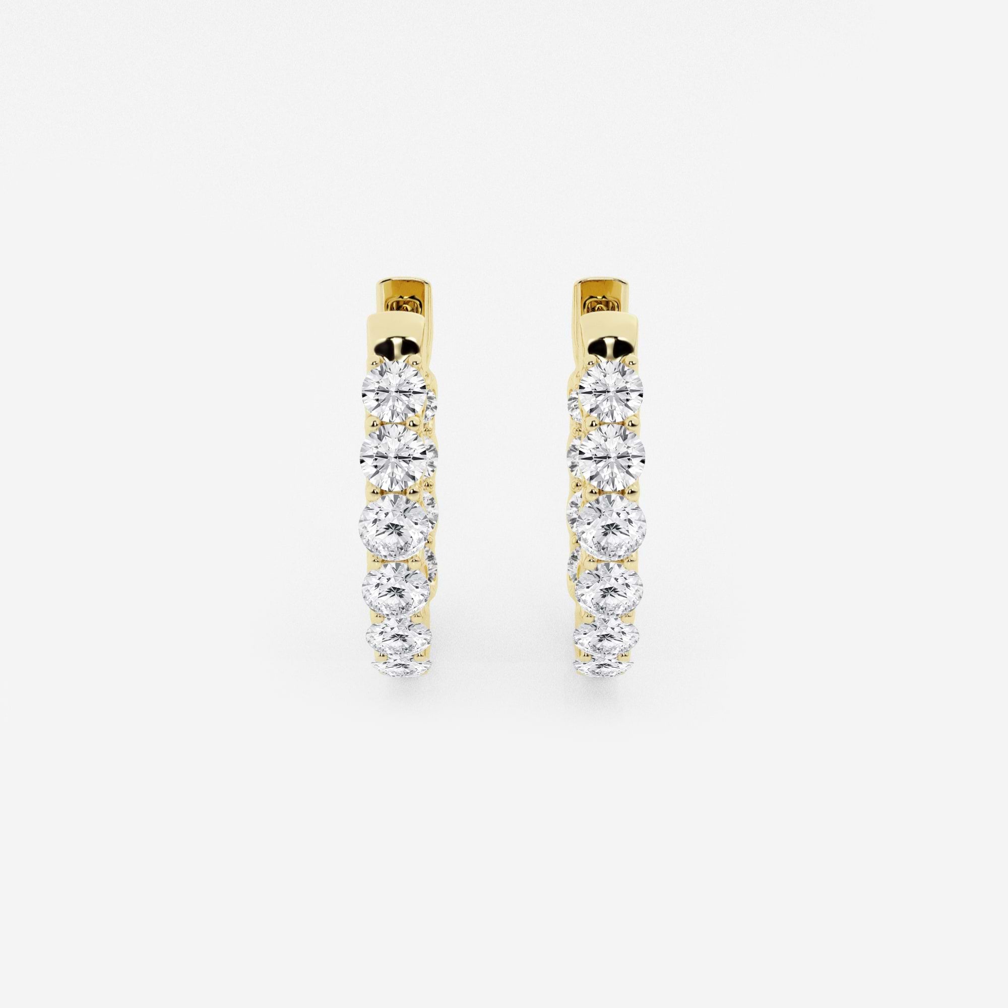 Roselle Diamond Inside-Out Oval Hoop Earrings