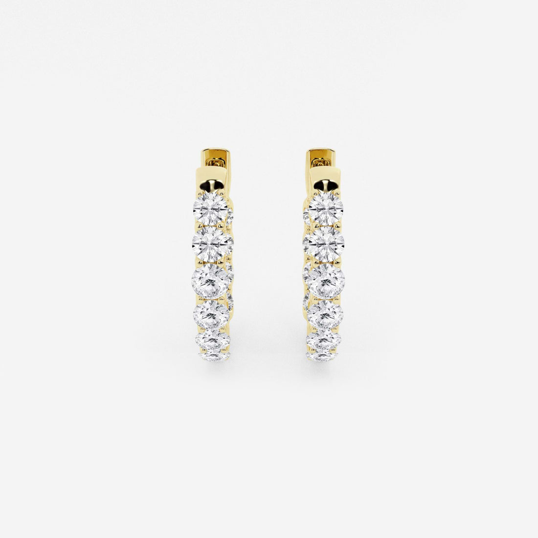 Roselle Diamond Inside-Out Oval Hoop Earrings