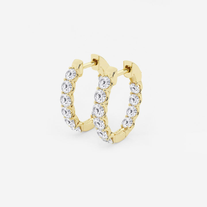 Roselle Diamond Inside-Out Oval Hoop Earrings