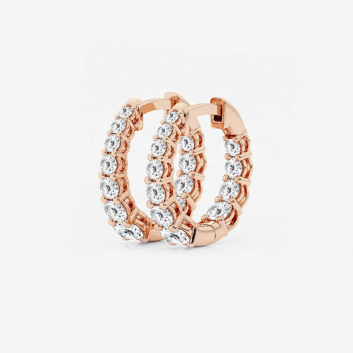 Celestia Flow Diamond Huggie Hoops