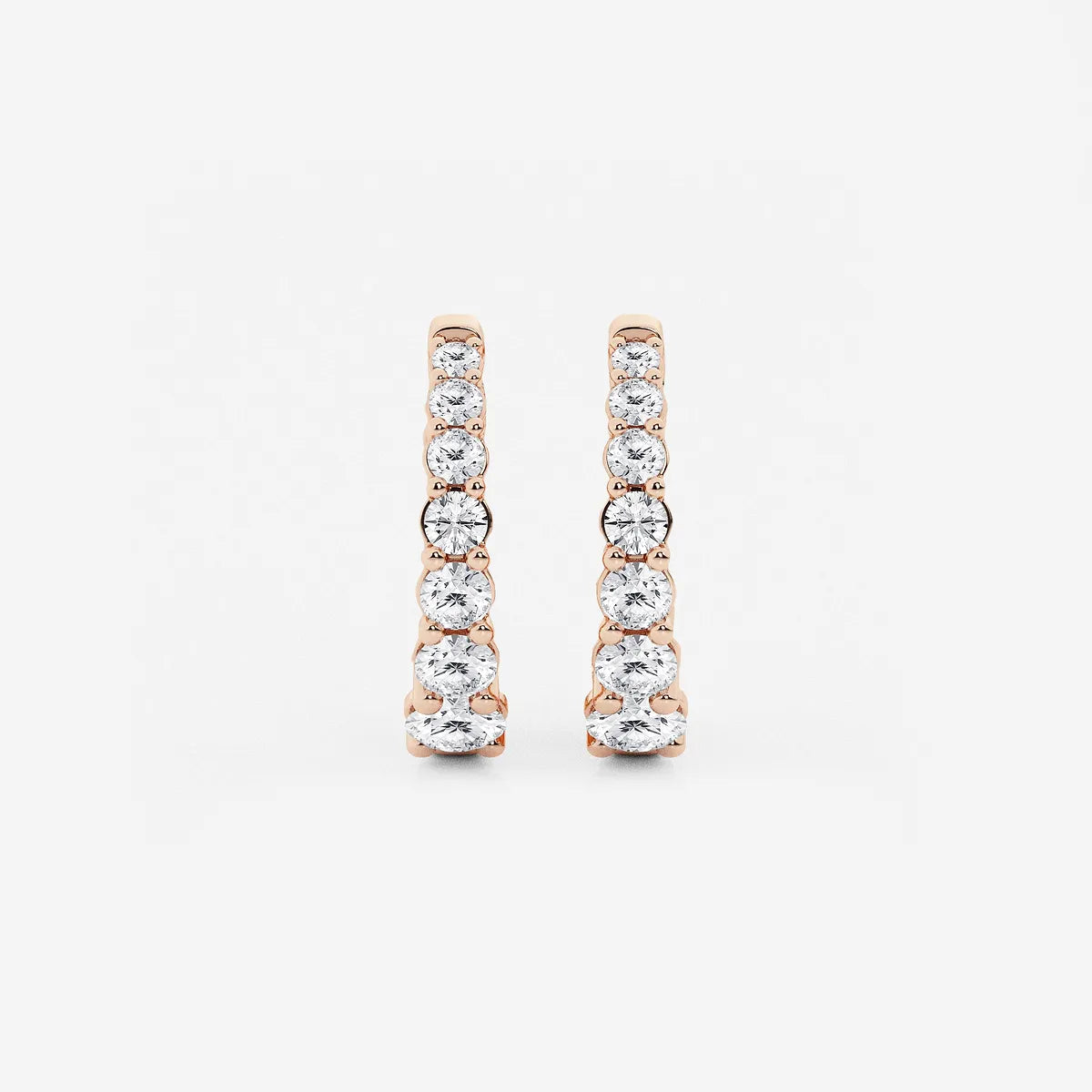 Celestia Flow Diamond Huggie Hoops