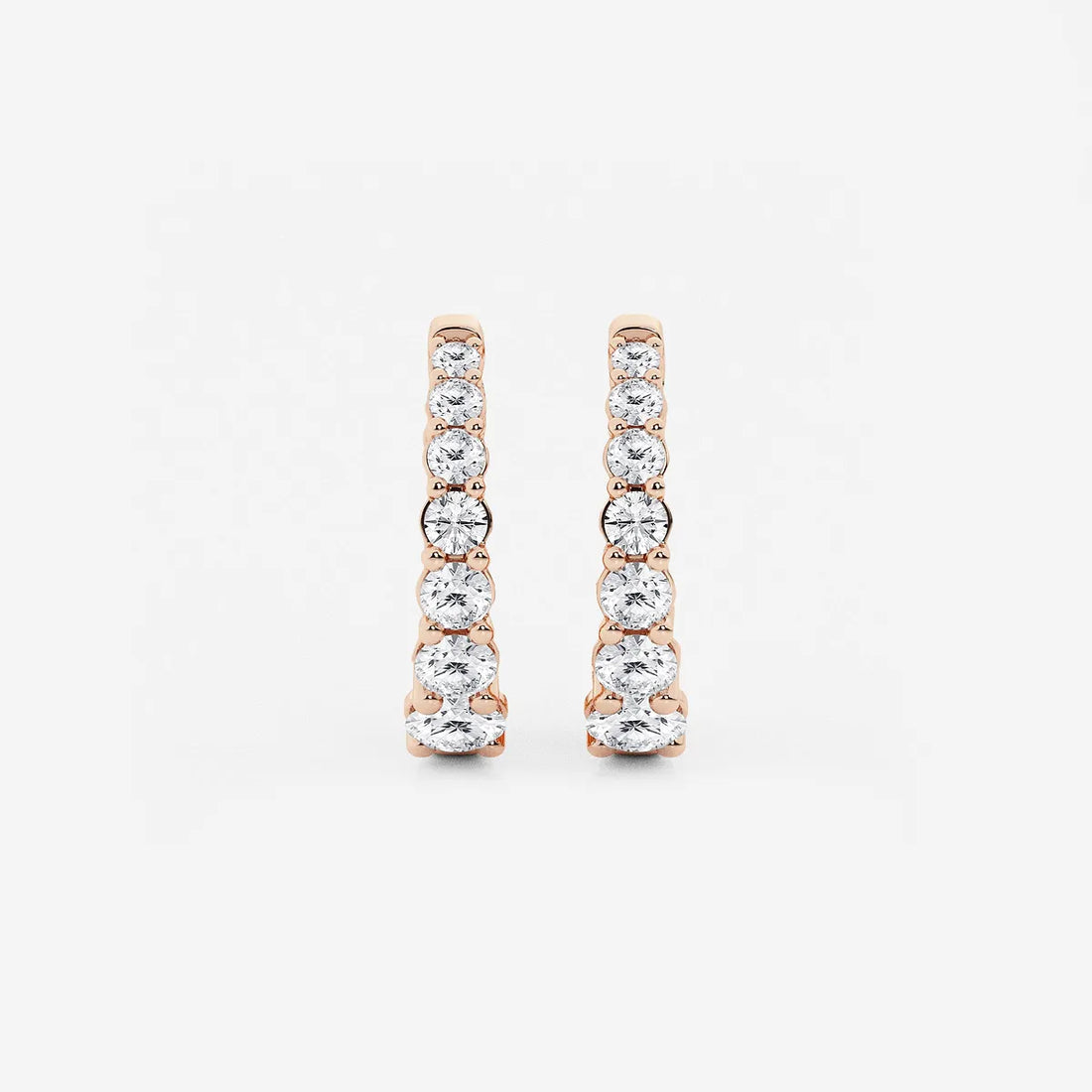 Celestia Flow Diamond Huggie Hoops