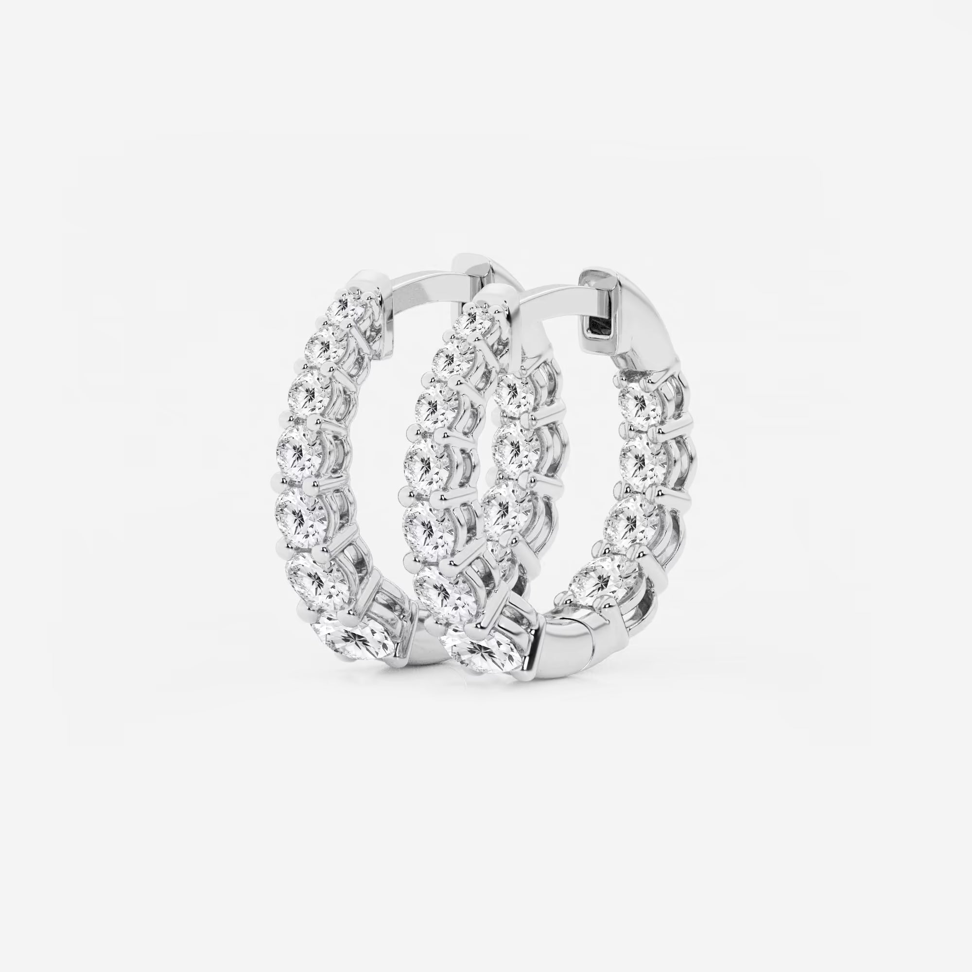 Celestia Flow Diamond Huggie Hoops
