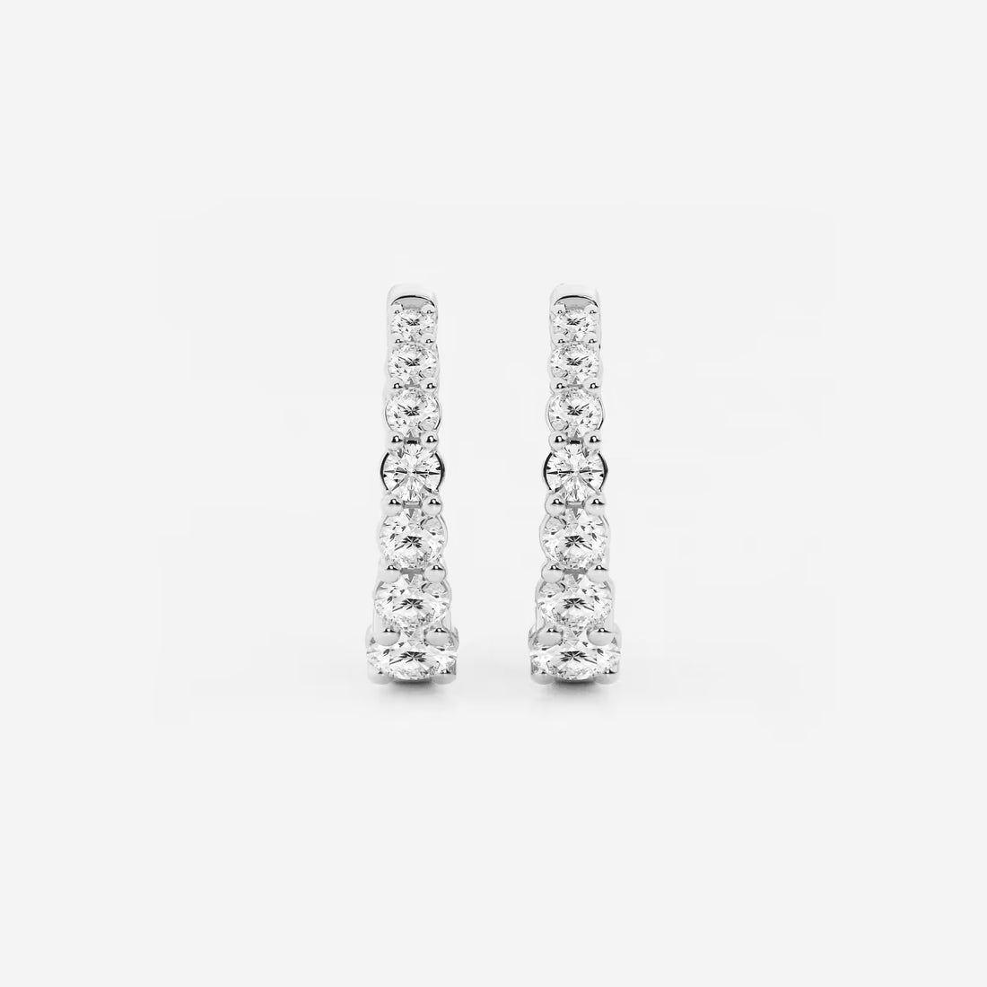 Celestia Flow Diamond Huggie Hoops