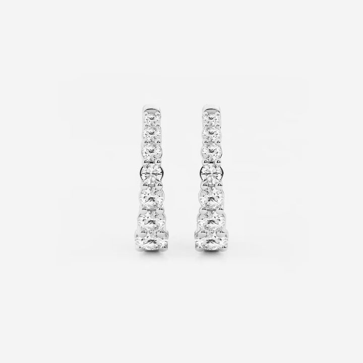 Celestia Flow Diamond Huggie Hoops