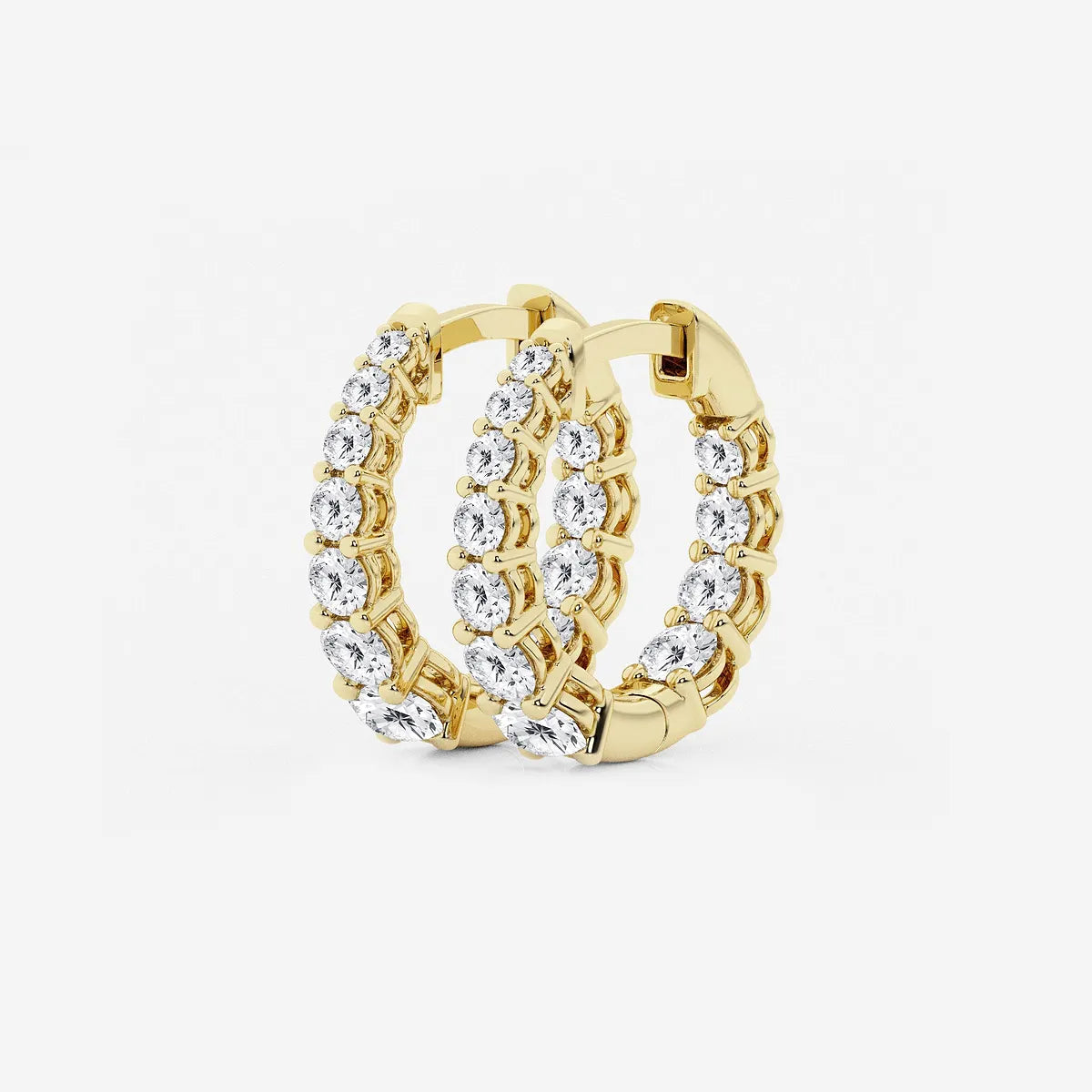 Celestia Flow Diamond Huggie Hoops
