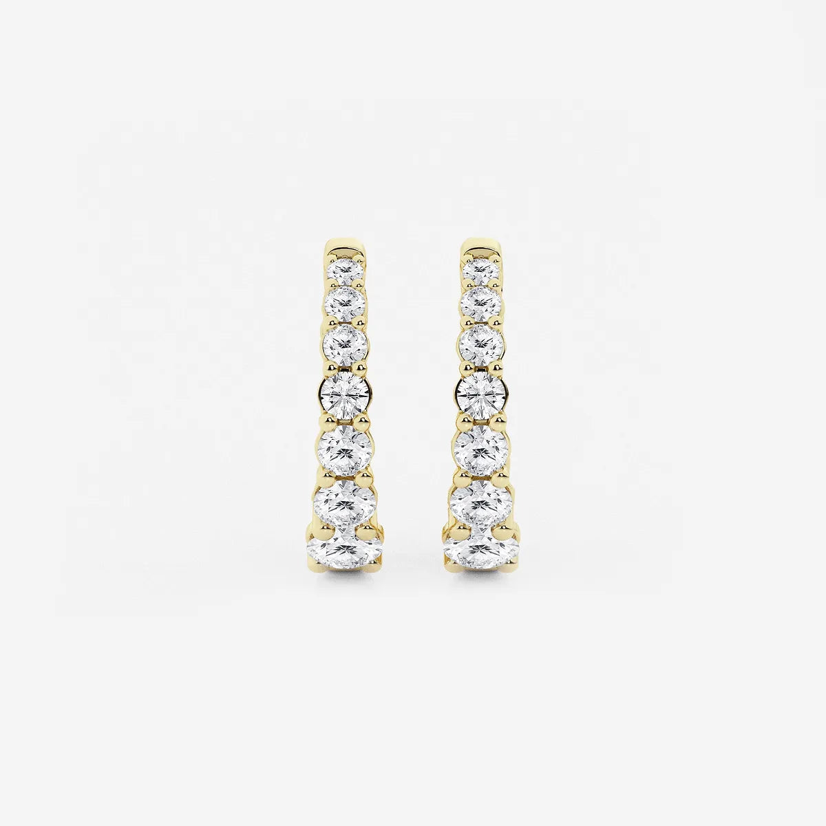 Celestia Flow Diamond Huggie Hoops