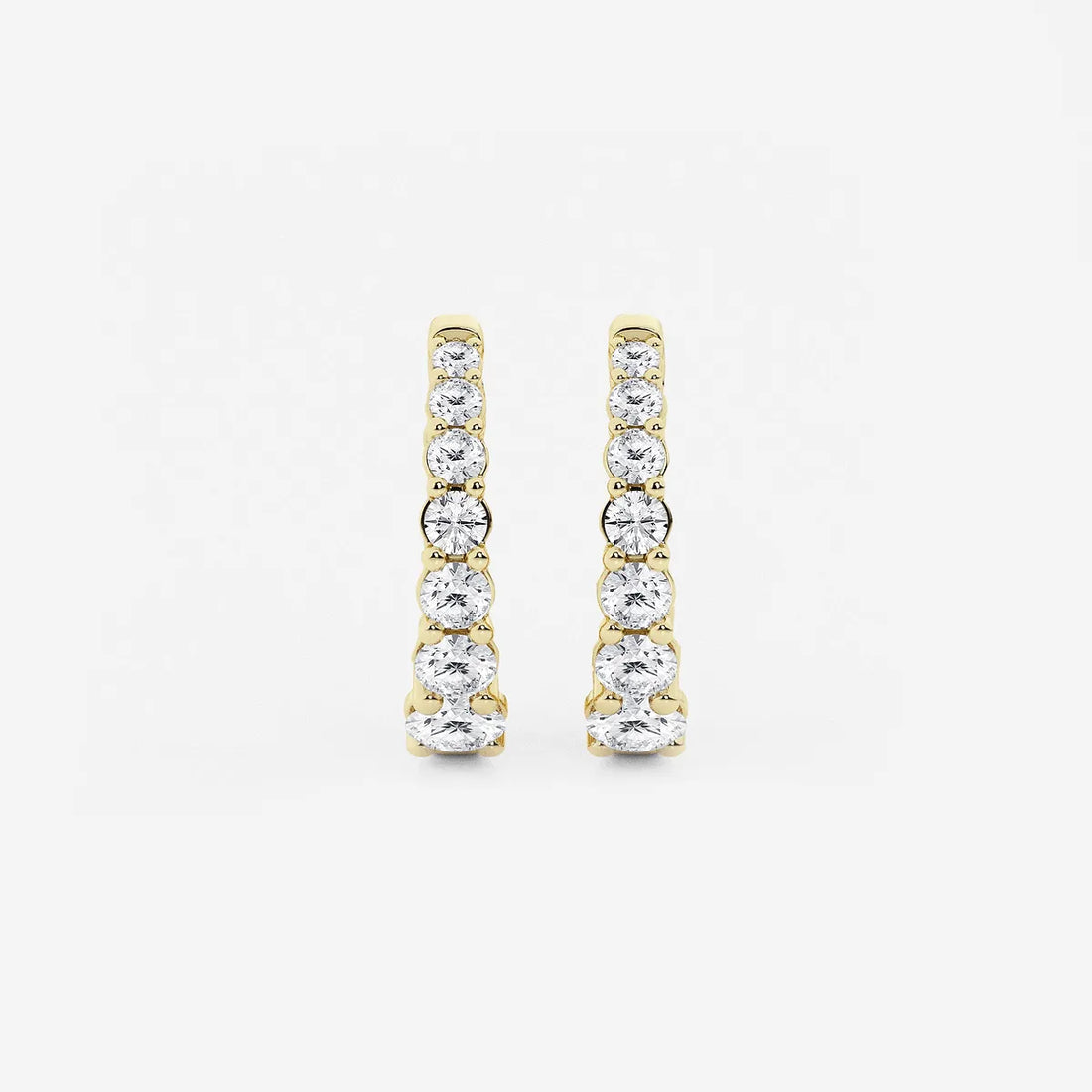 Celestia Flow Diamond Huggie Hoops
