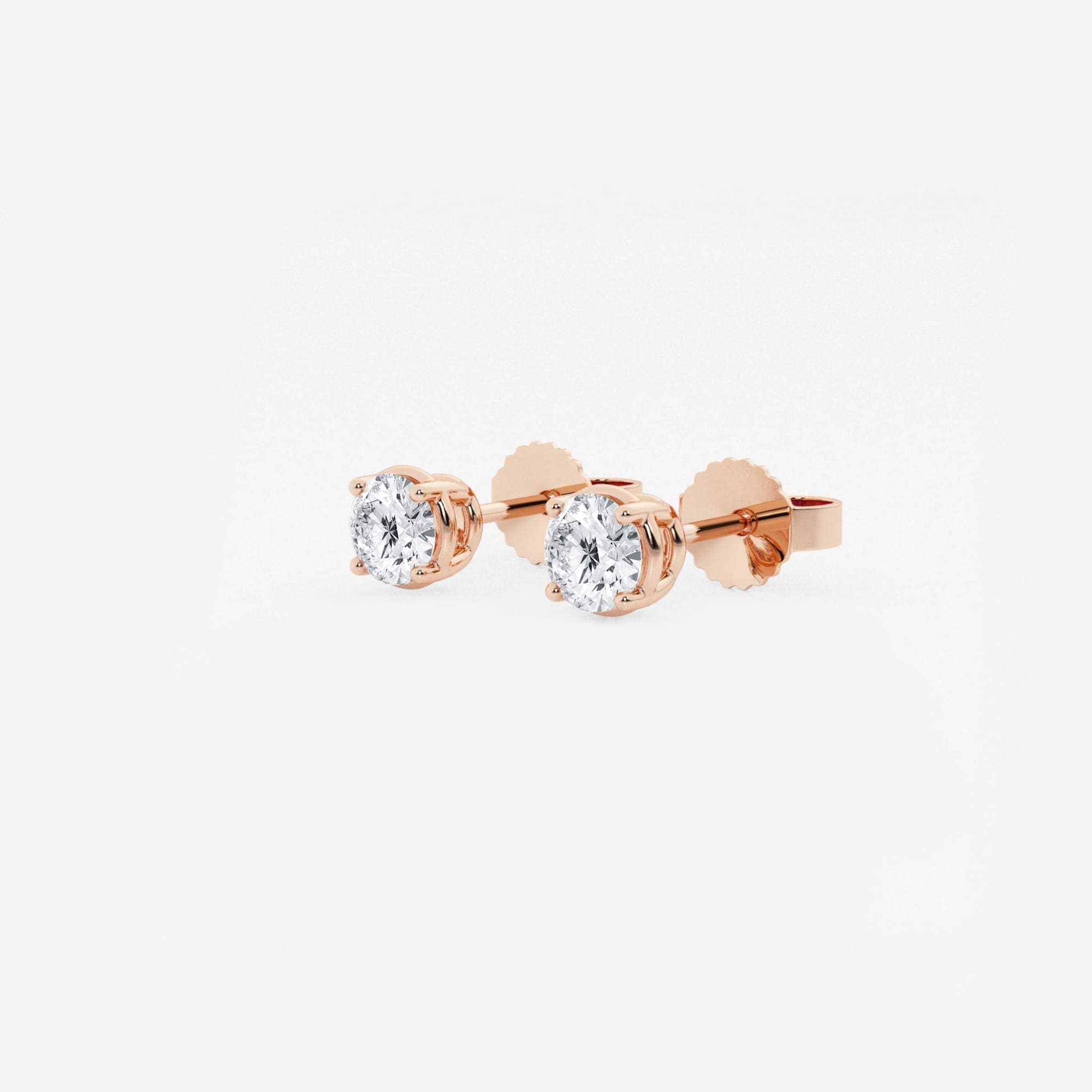 Round Lab Grown Diamond Stud Earrings