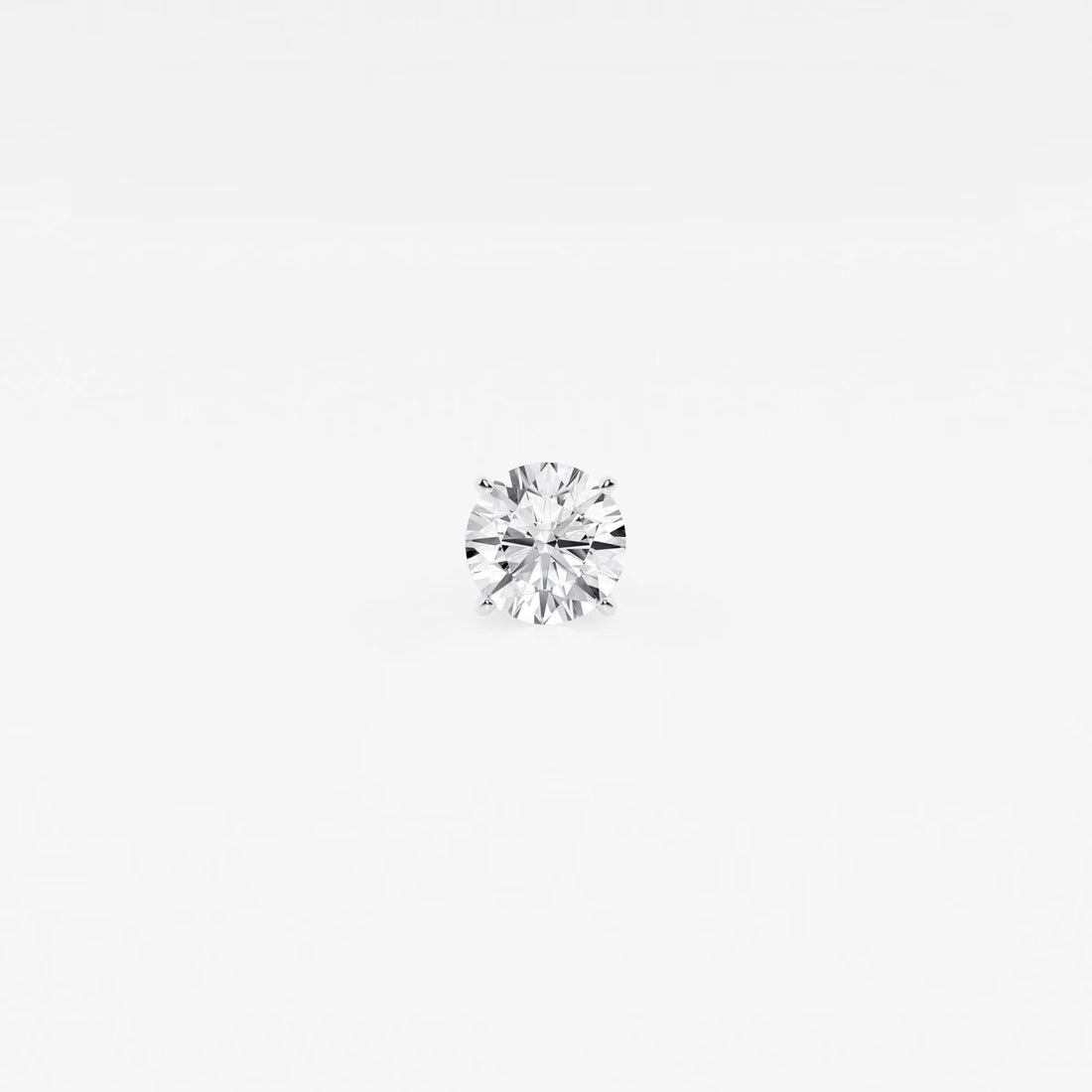 Radiant Spark Round Diamond Single Stud