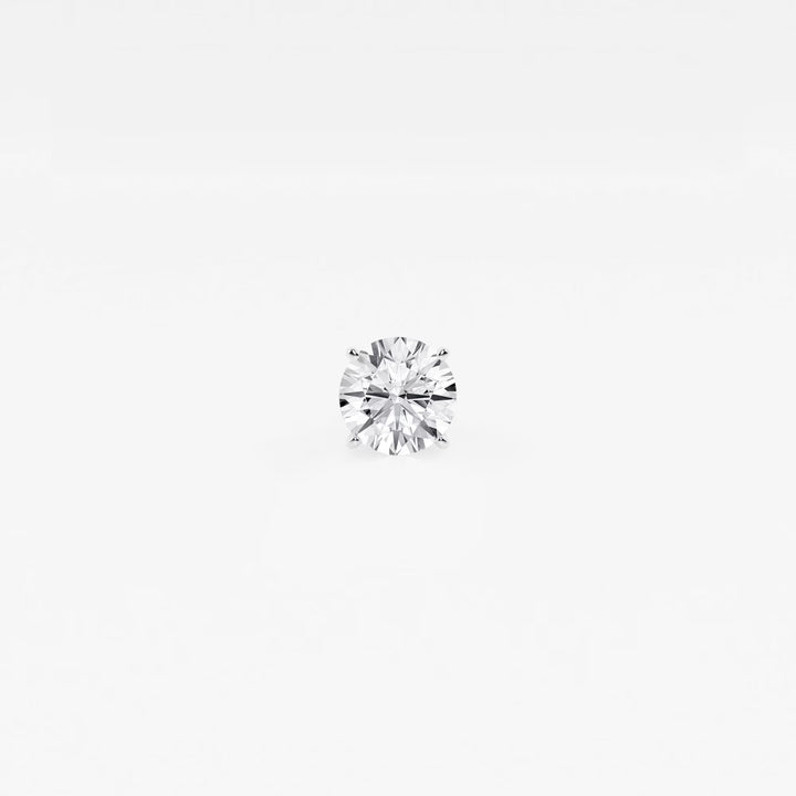 Round Lab Grown Diamond Single Stud Earring in Classic Solitaire Setting