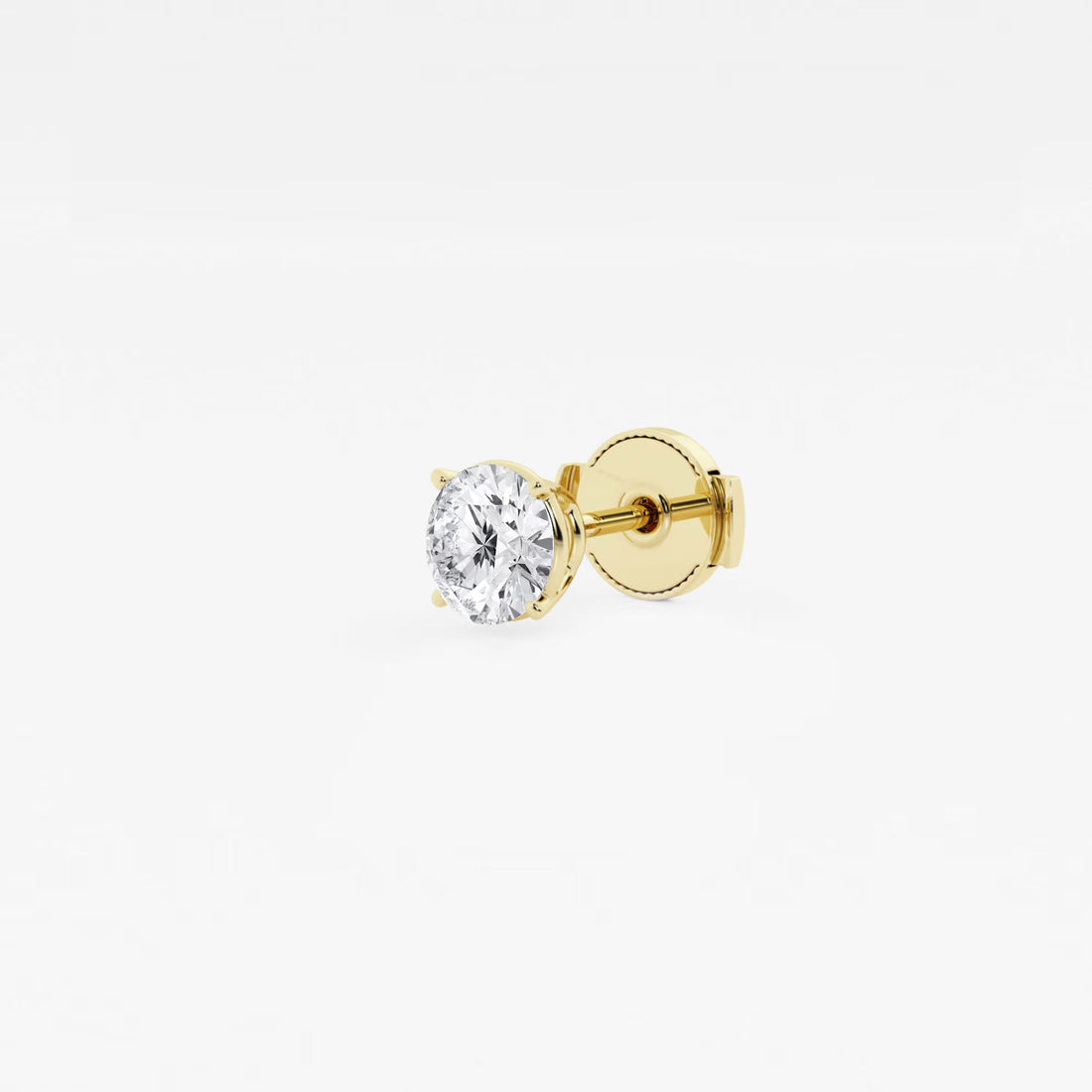 Radiant Spark Round Diamond Single Stud