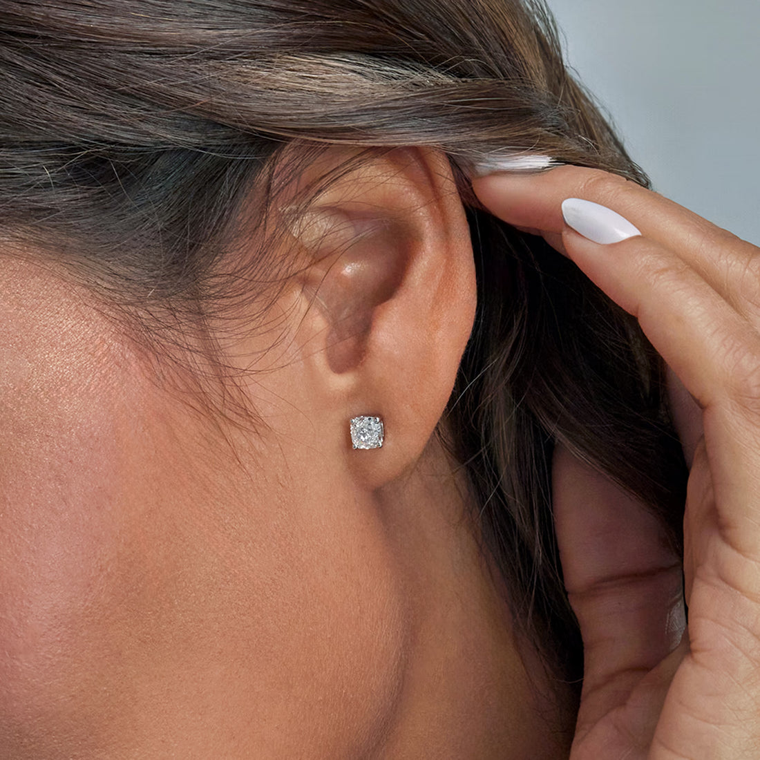 Timeless Cushion Diamond Classic Stud Earrings