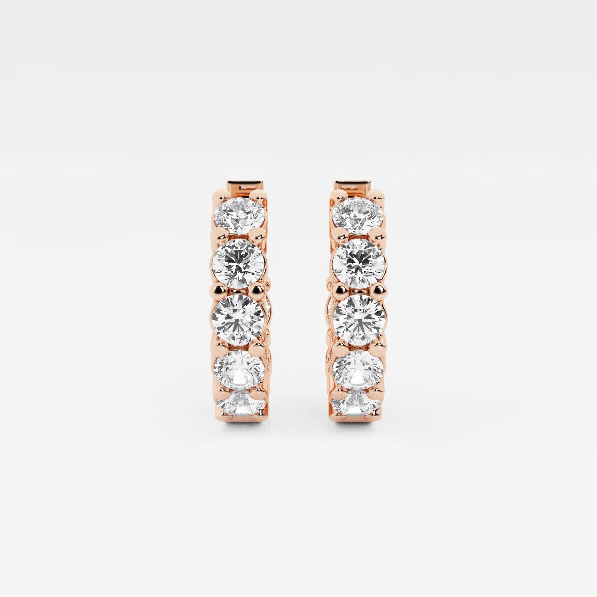 Näas Empowering Round Lab Grown Diamond Huggie Hoop Earrings
