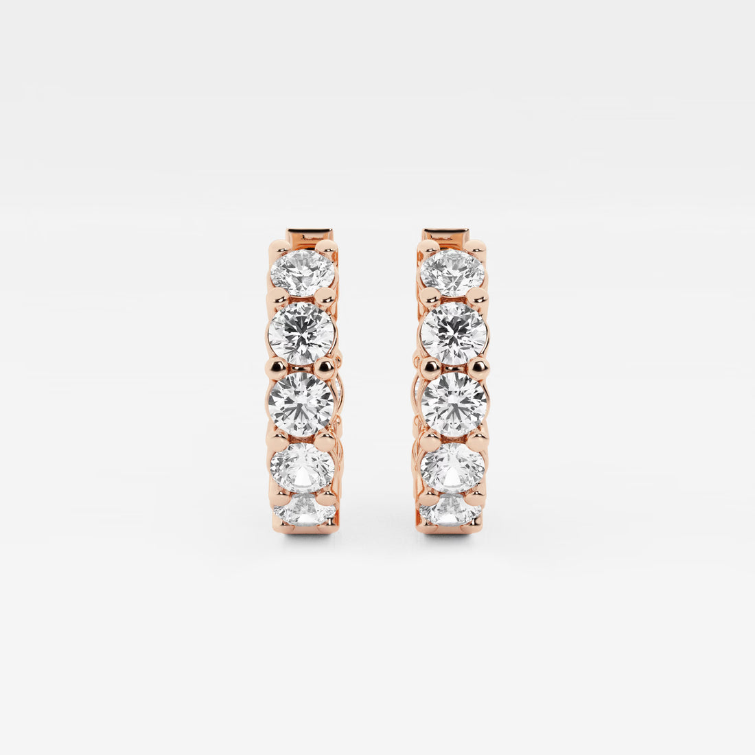 Näas Empowering Round Lab Grown Diamond Huggie Hoop Earrings