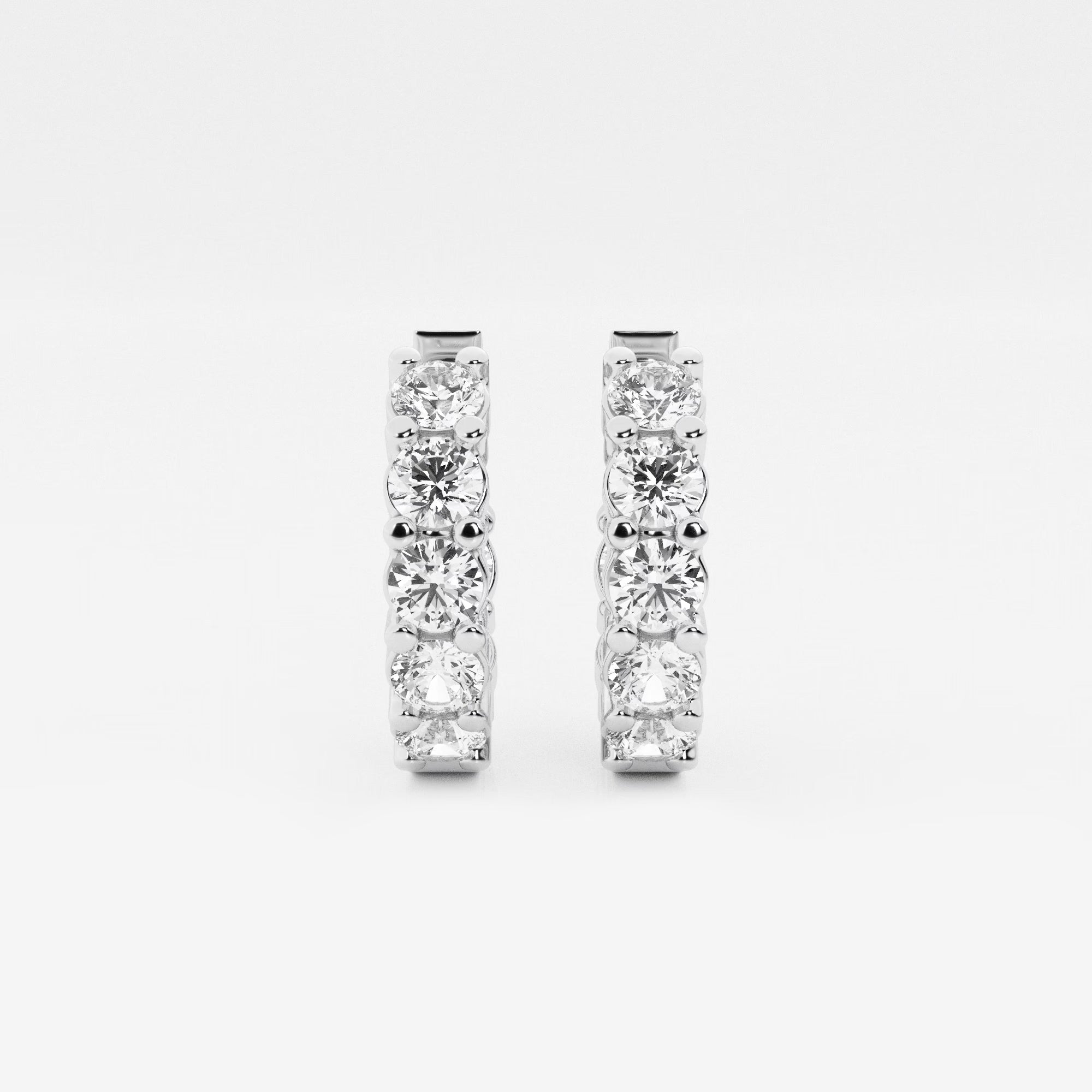 Näas Empowering Round Lab Grown Diamond Huggie Hoop Earrings