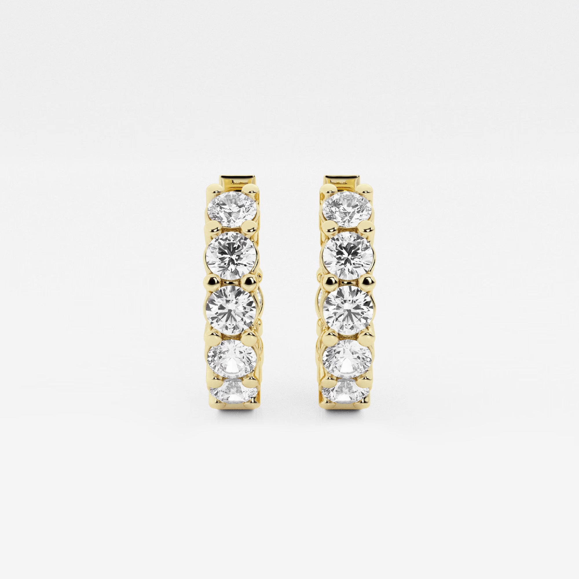 Näas Empowering Round Lab Grown Diamond Huggie Hoop Earrings