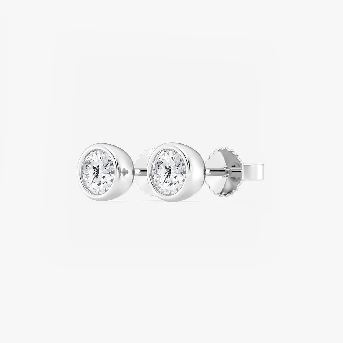 Classic European Bezel Diamond Stud Earrings