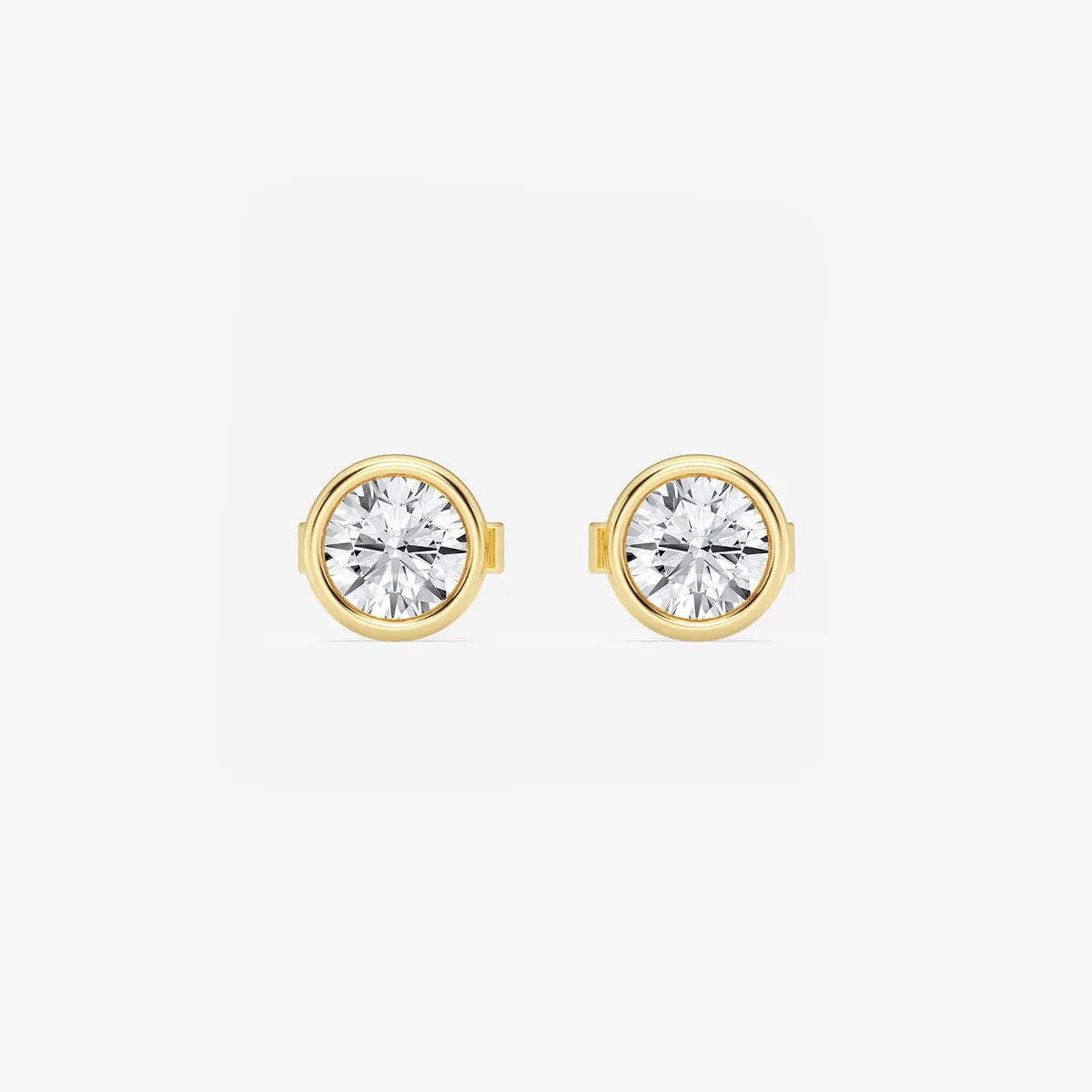 Classic European Bezel Diamond Stud Earrings