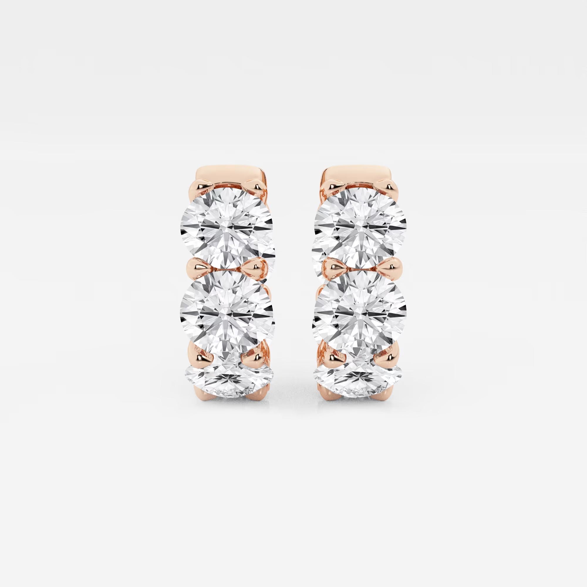 Roselle Diamond Huggie Hoop Earrings