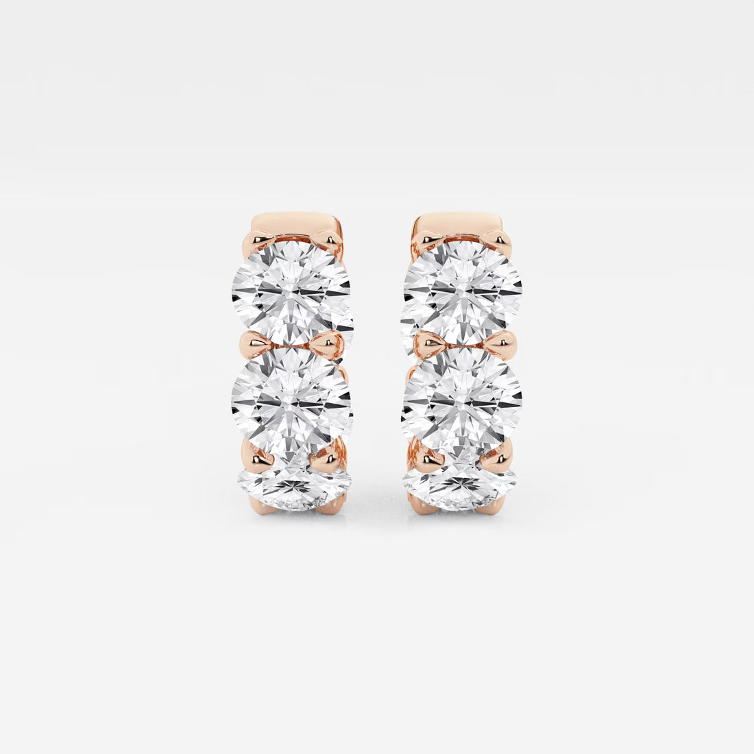 Roselle Diamond Huggie Hoop Earrings