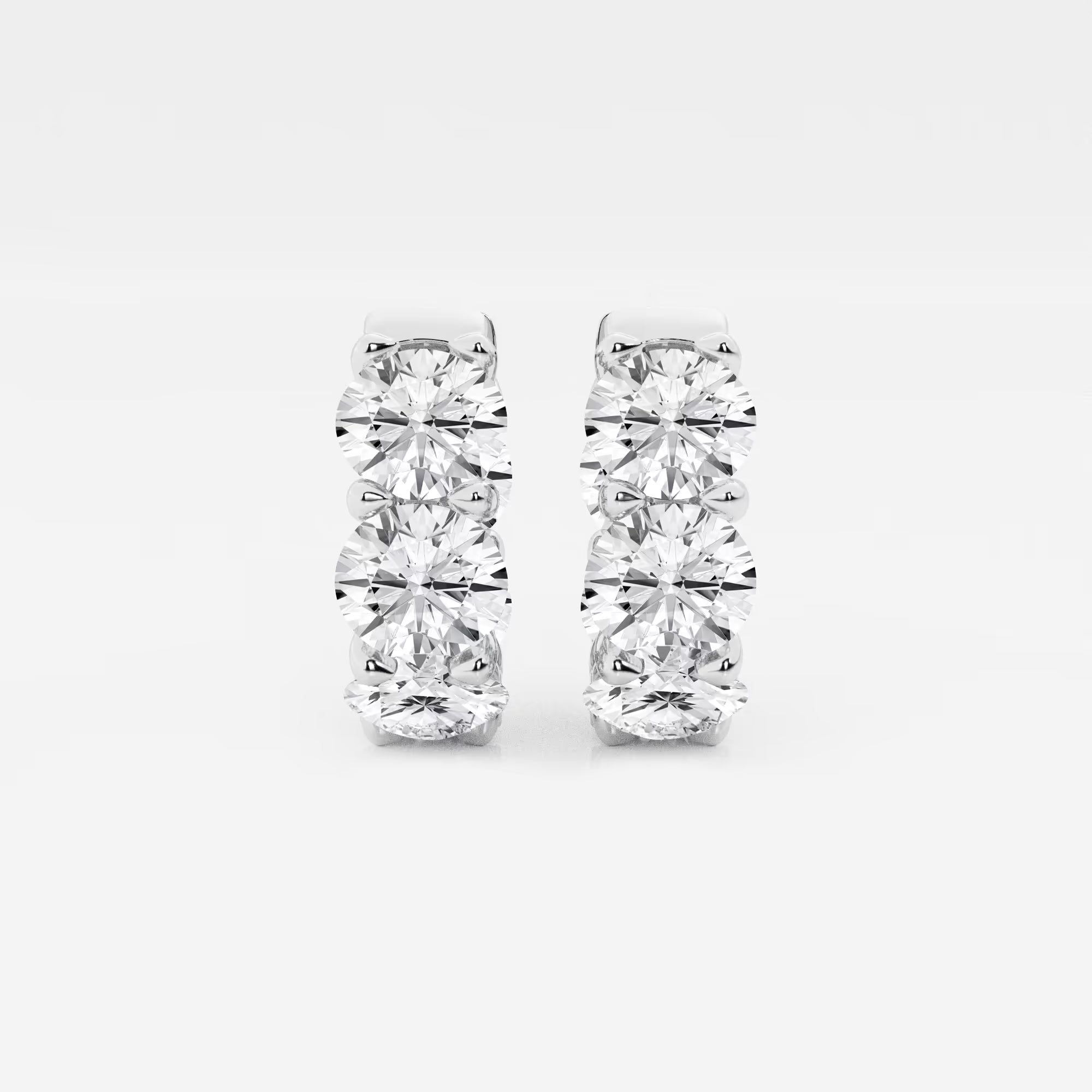 Roselle Diamond Huggie Hoop Earrings