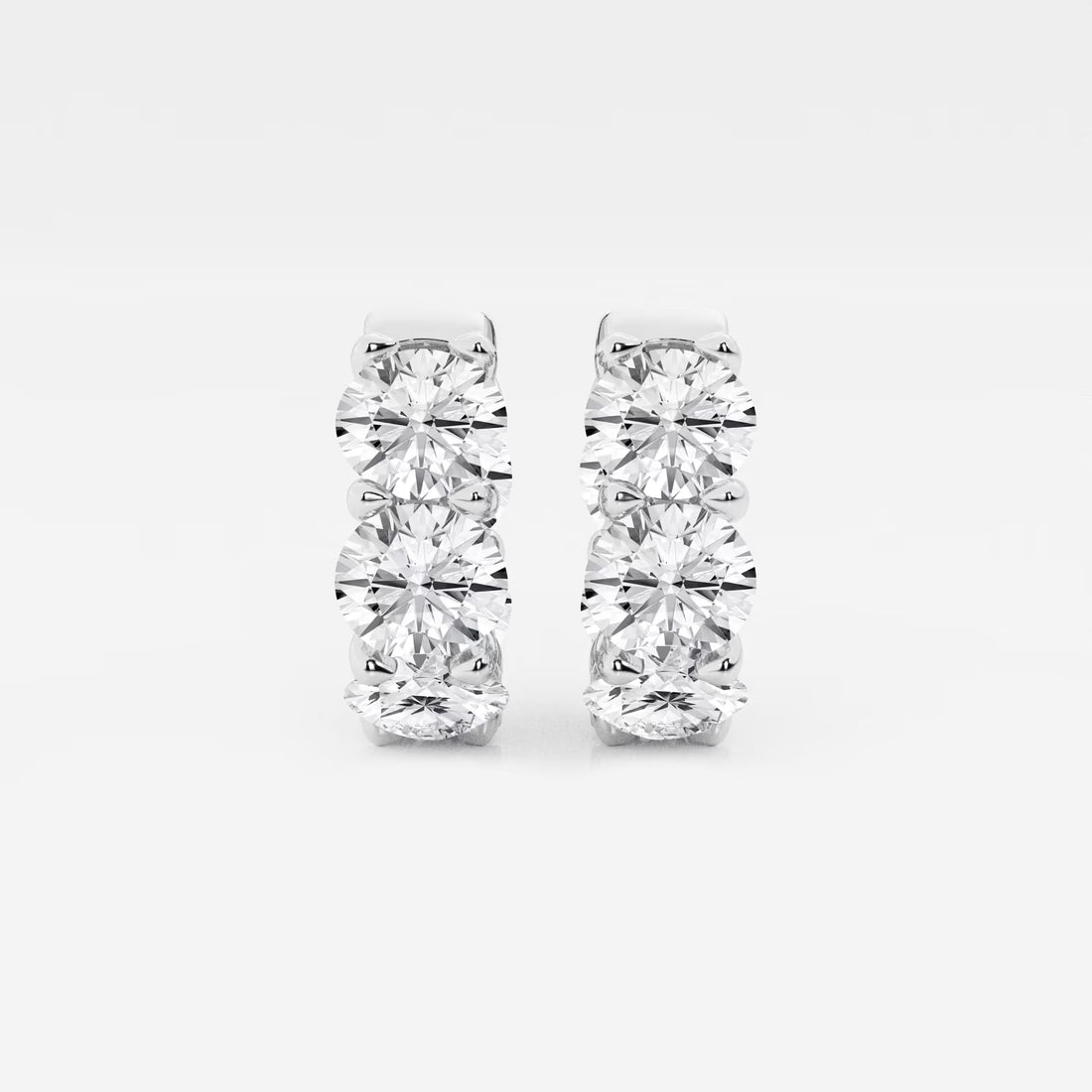 Roselle Diamond Huggie Hoop Earrings