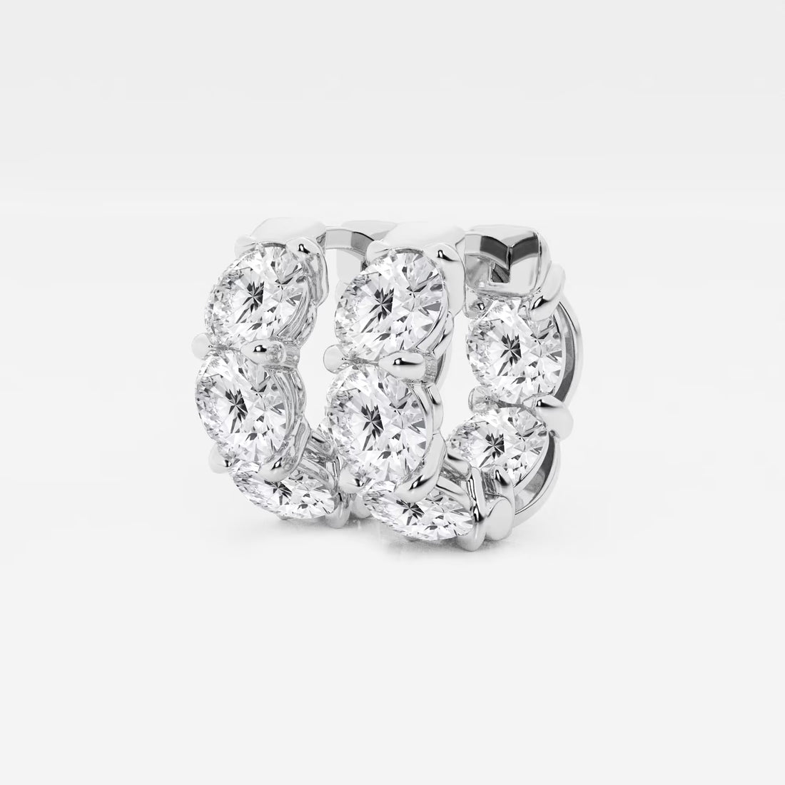 Roselle Diamond Huggie Hoop Earrings