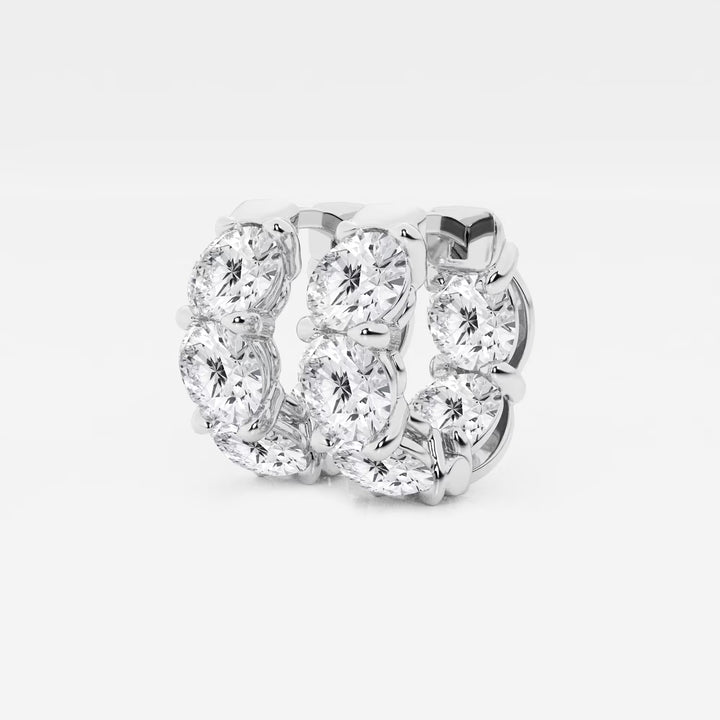 Roselle Diamond Huggie Hoop Earrings