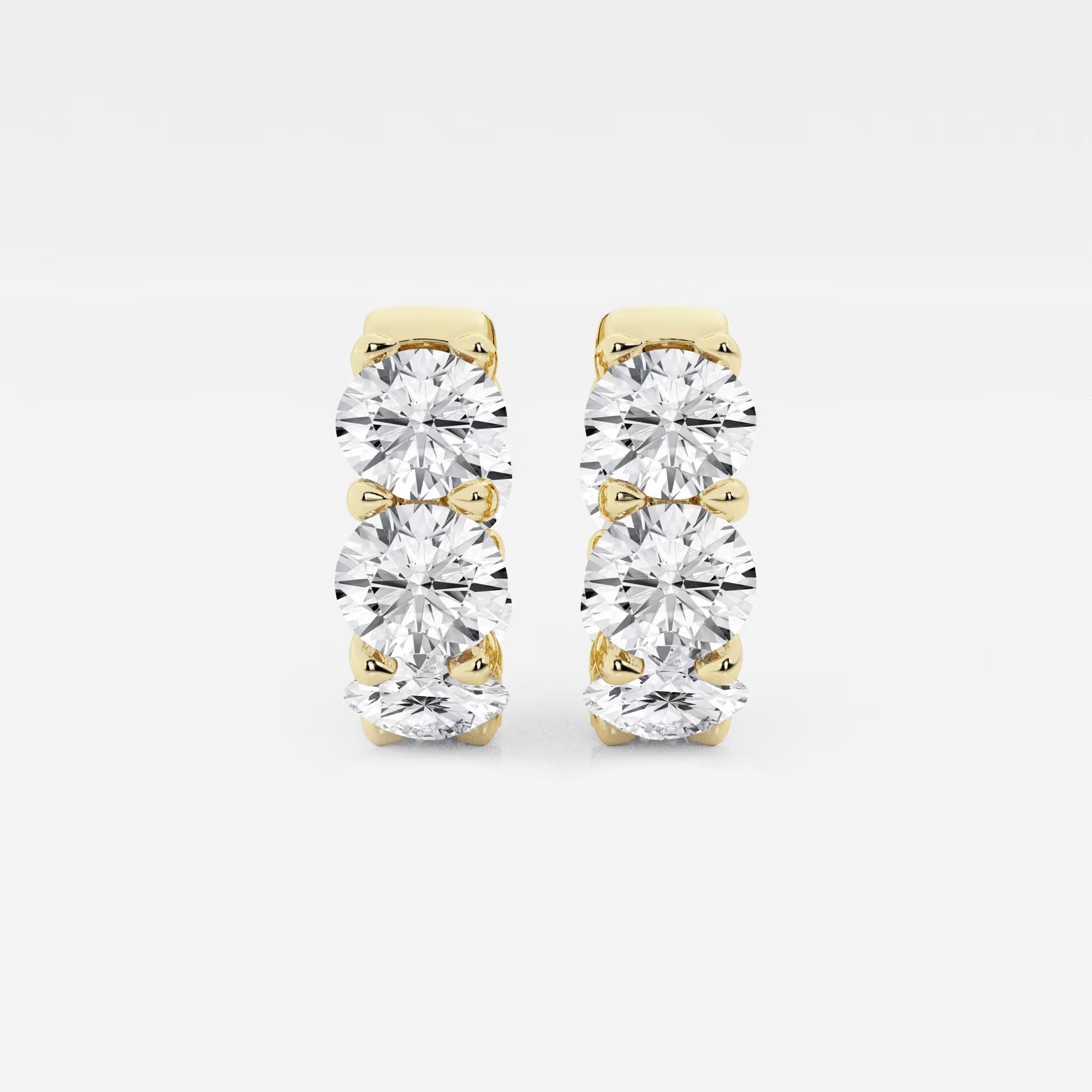 Roselle Diamond Huggie Hoop Earrings