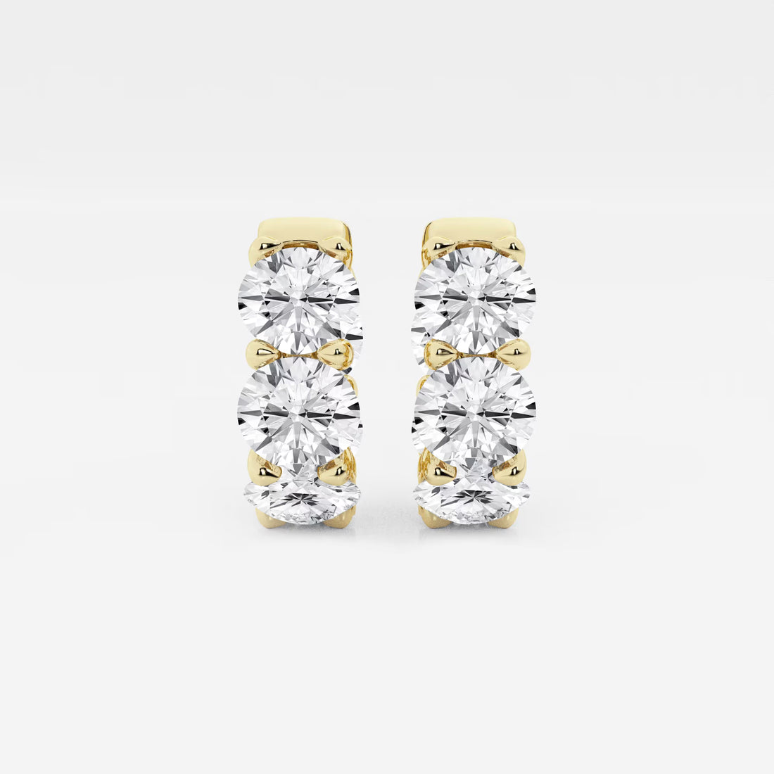 Roselle Diamond Huggie Hoop Earrings