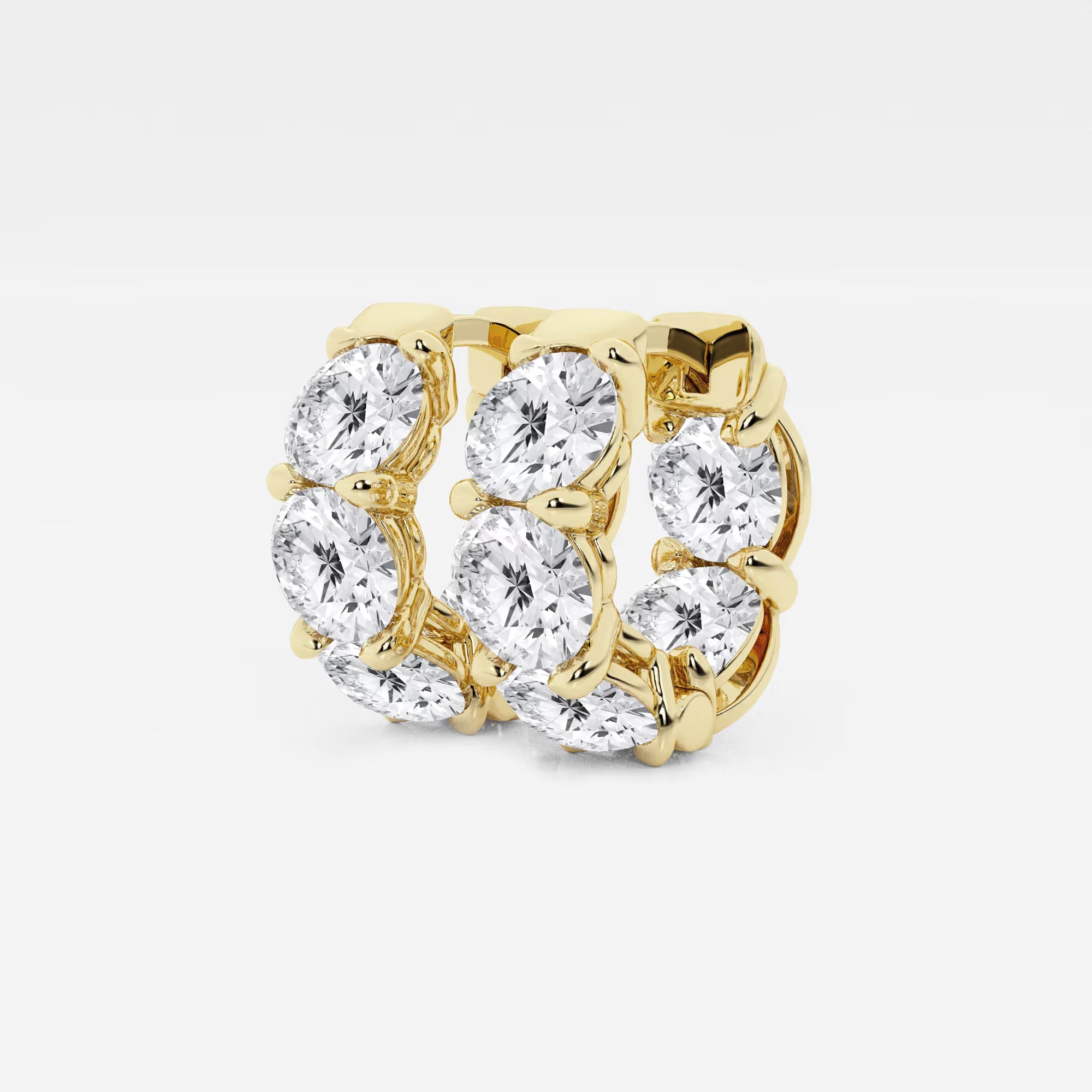 Roselle Diamond Huggie Hoop Earrings