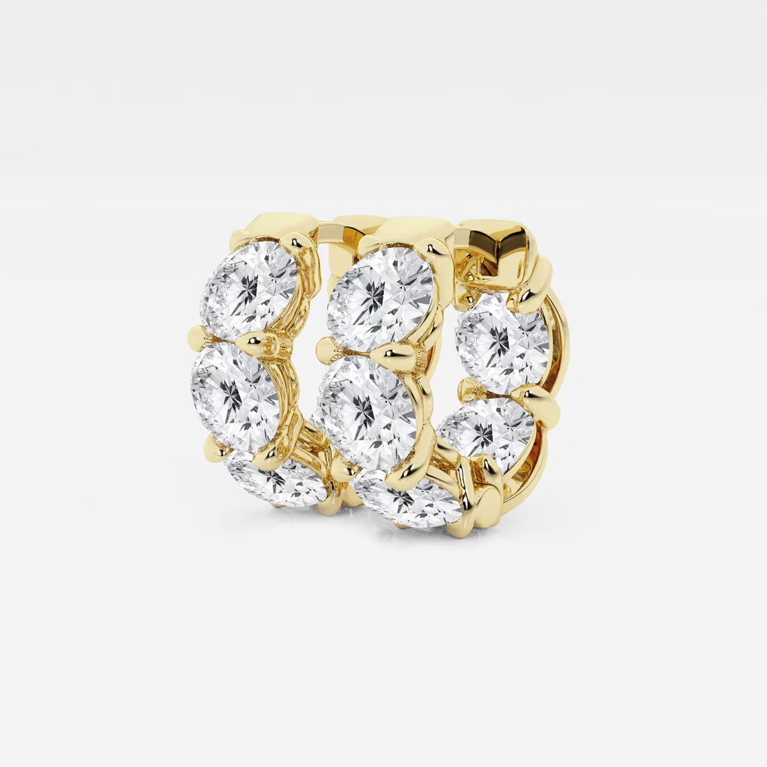 Roselle Diamond Huggie Hoop Earrings