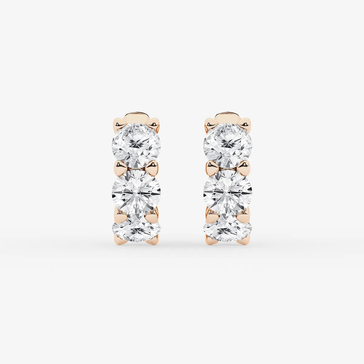 Luxe Spark Diamond Huggie Hoops