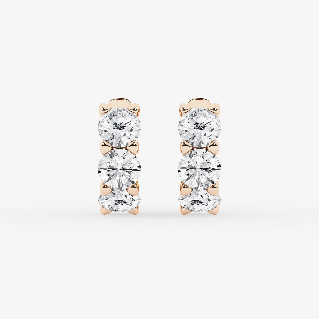 Luxe Spark Diamond Huggie Hoops