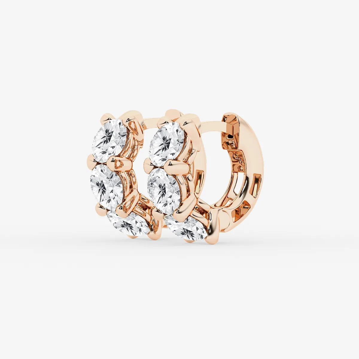 Luxe Spark Diamond Huggie Hoops