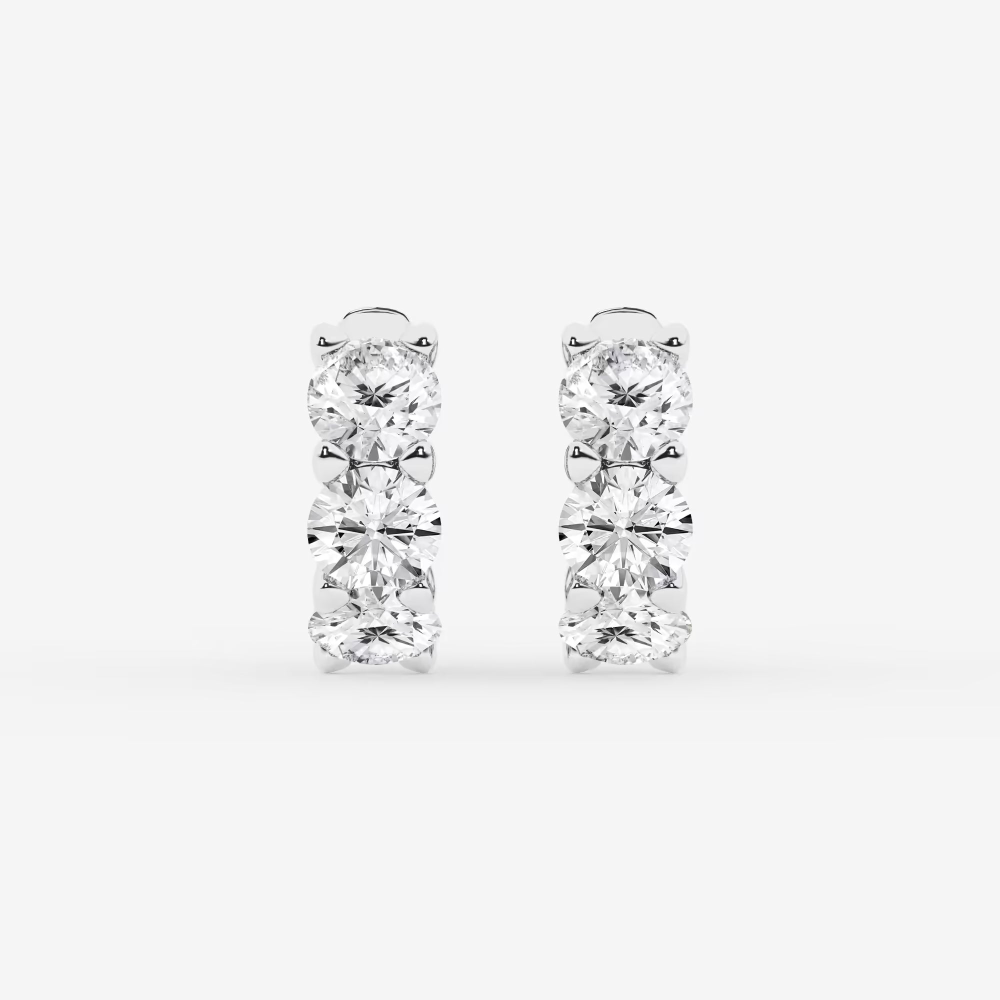 Luxe Spark Diamond Huggie Hoops