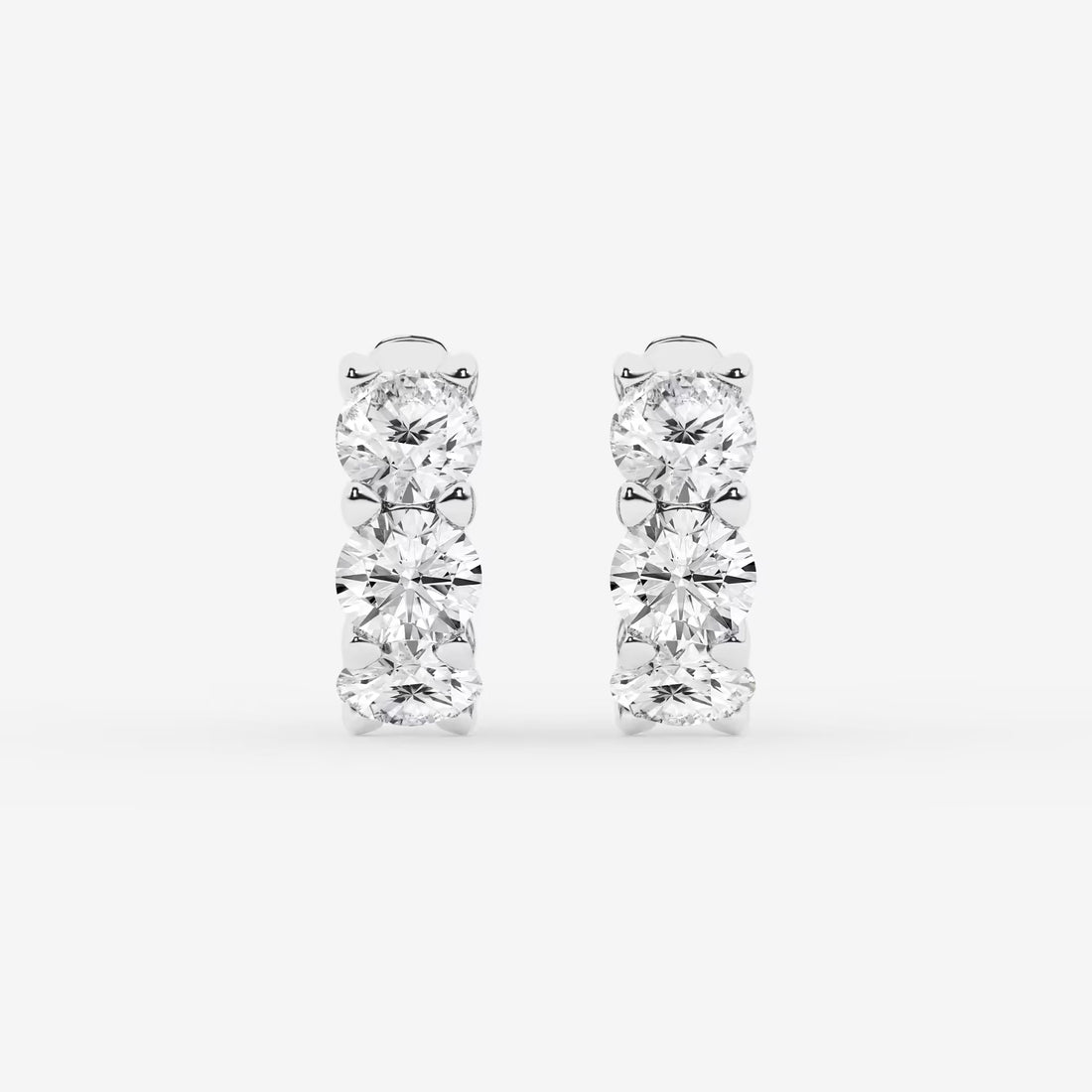 Luxe Spark Diamond Huggie Hoops