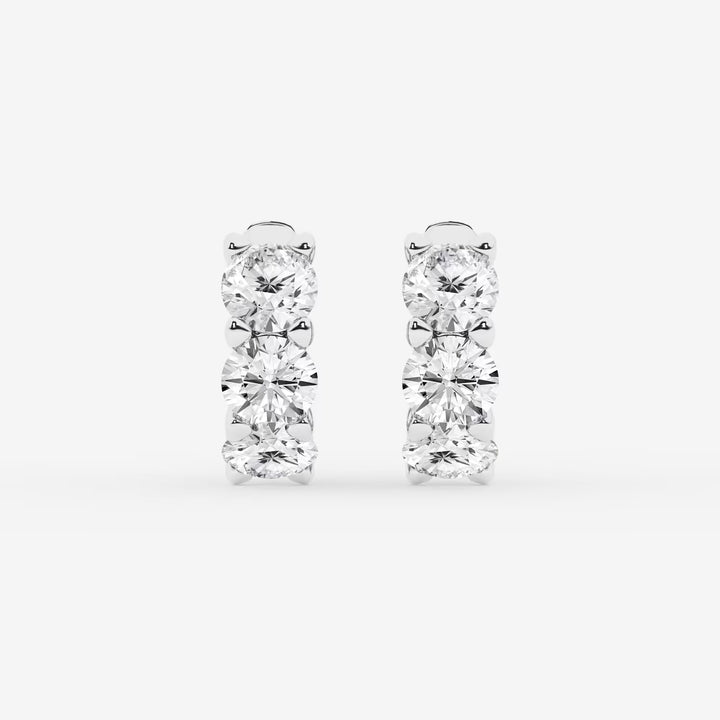 Luxe Spark Diamond Huggie Hoops