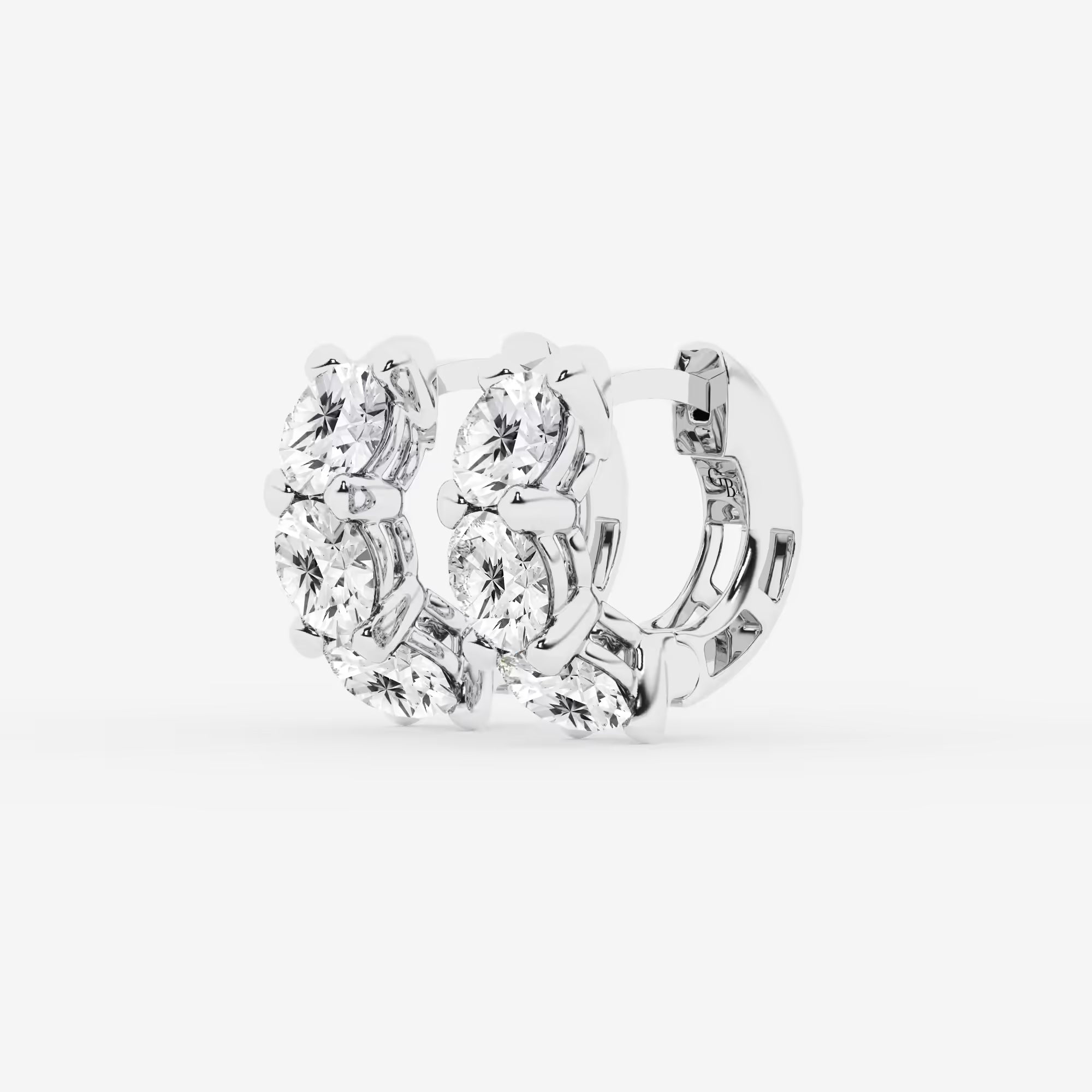 Luxe Spark Diamond Huggie Hoops