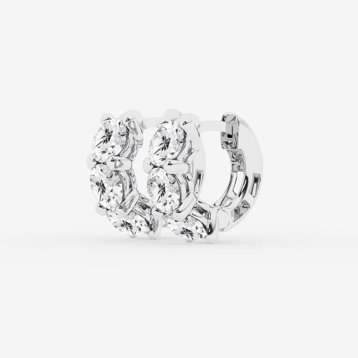 Luxe Spark Diamond Huggie Hoops