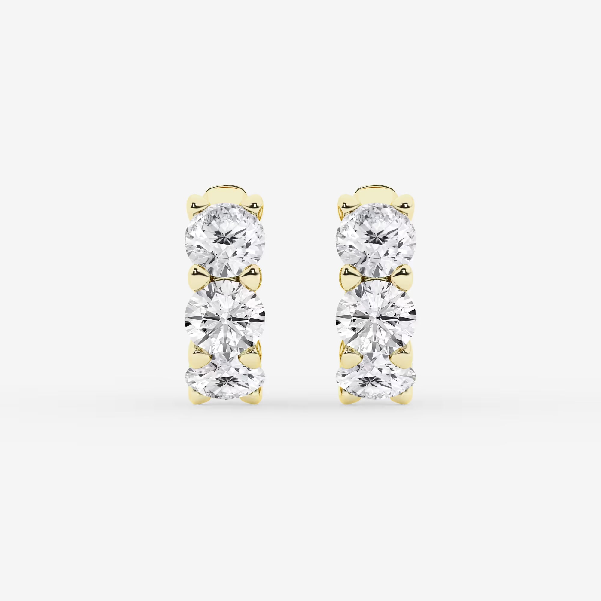 Luxe Spark Diamond Huggie Hoops