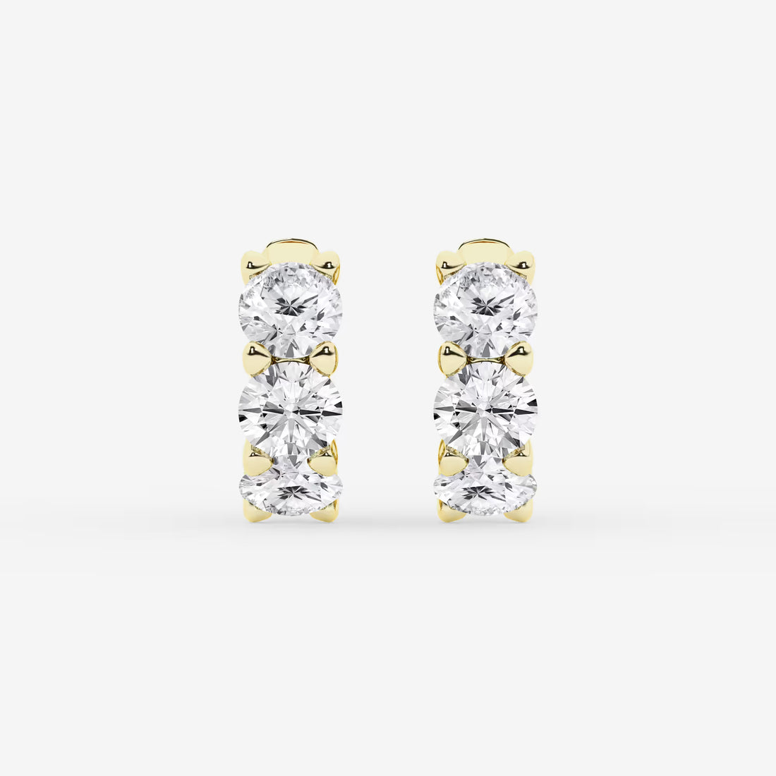 Luxe Spark Diamond Huggie Hoops