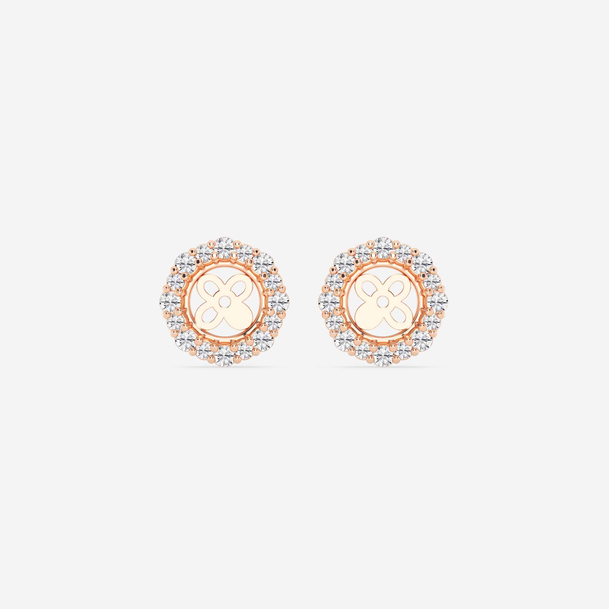Celestia Round Lab Grown Diamond Halo Earring Jackets