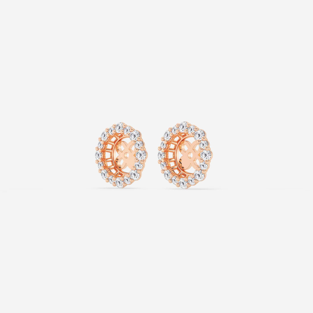 Celestia Round Lab Grown Diamond Halo Earring Jackets
