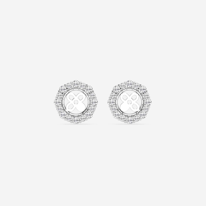 Celestia Round Lab Grown Diamond Halo Earring Jackets